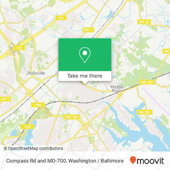 Compass Rd and MD-700, Middle River, MD 21220 map