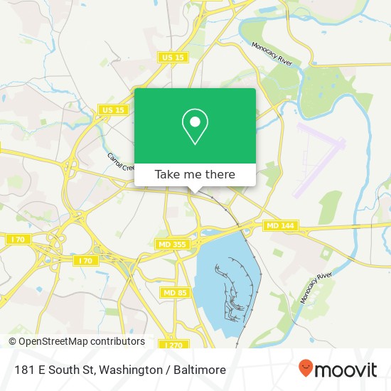 181 E South St, Frederick, MD 21701 map