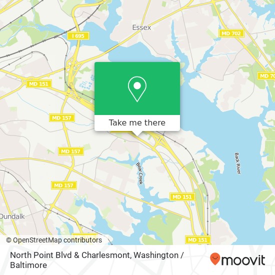 Mapa de North Point Blvd & Charlesmont, Dundalk, MD 21222