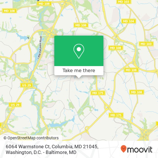 Mapa de 6064 Warmstone Ct, Columbia, MD 21045