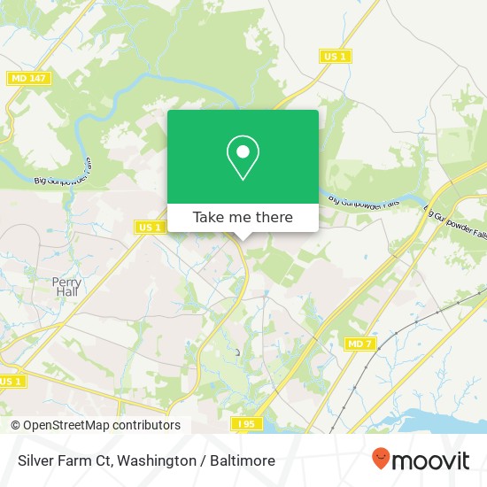 Mapa de Silver Farm Ct, Perry Hall, MD 21128