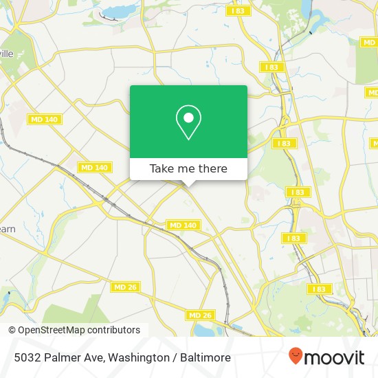 Mapa de 5032 Palmer Ave, Baltimore, MD 21215