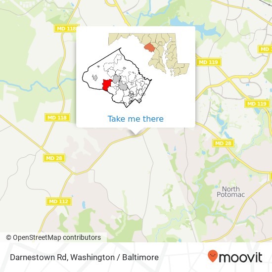 Mapa de Darnestown Rd, Gaithersburg, MD 20878