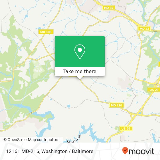 Mapa de 12161 MD-216, Fulton, MD 20759