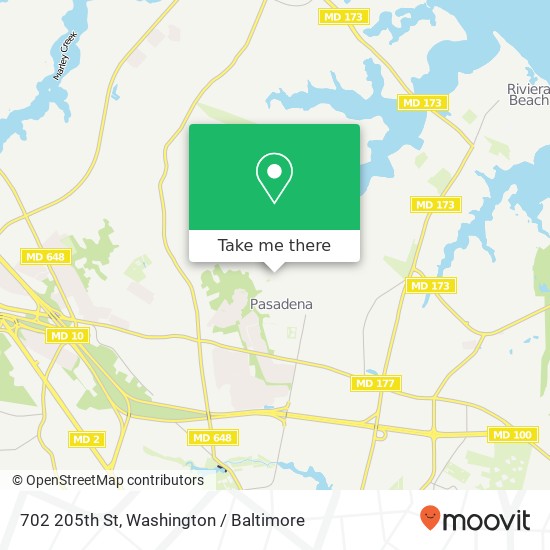 Mapa de 702 205th St, Pasadena, MD 21122