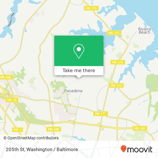 Mapa de 205th St, Pasadena, MD 21122