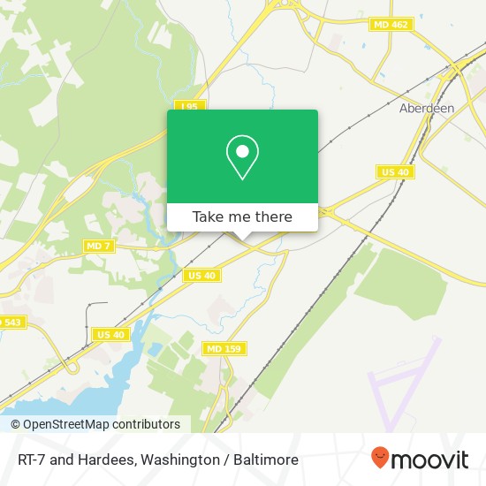 RT-7 and Hardees, Aberdeen, MD 21001 map