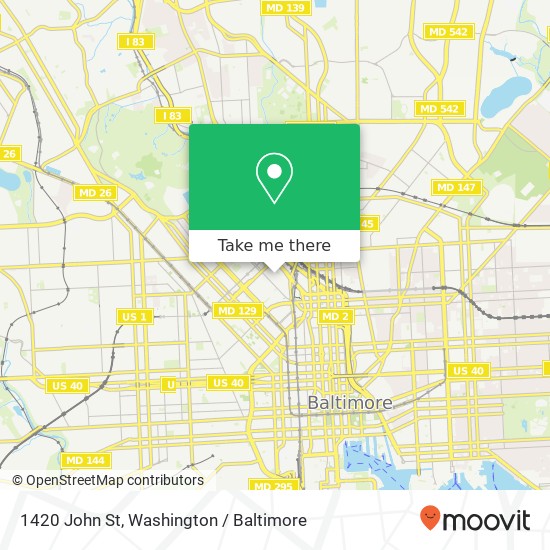 1420 John St, Baltimore, MD 21217 map