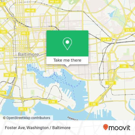 Mapa de Foster Ave, Baltimore, MD 21224