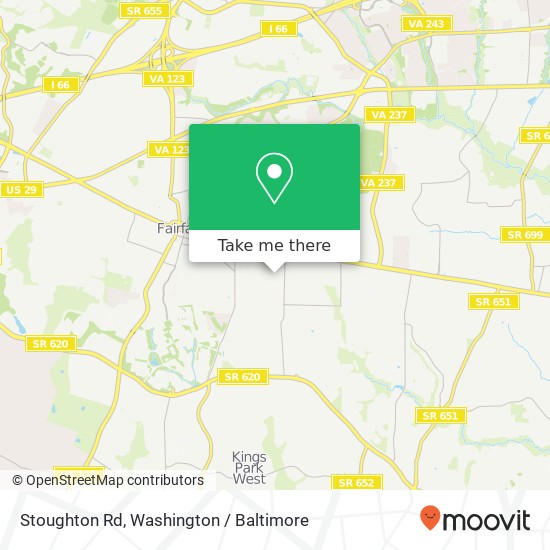 Mapa de Stoughton Rd, Fairfax, VA 22032