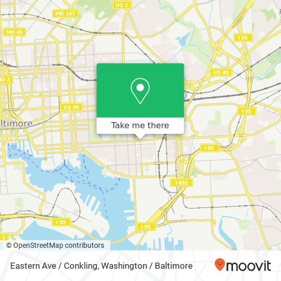 Mapa de Eastern Ave / Conkling, Baltimore, MD 21224