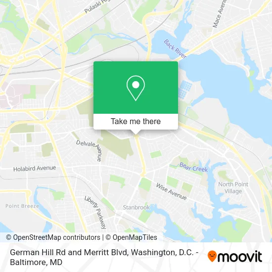 Mapa de German Hill Rd and Merritt Blvd