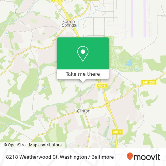 8218 Weatherwood Ct, Clinton, MD 20735 map