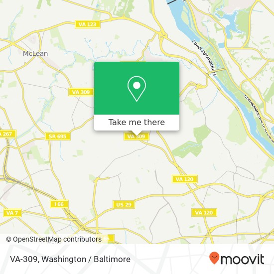 Mapa de VA-309, Arlington, VA 22207