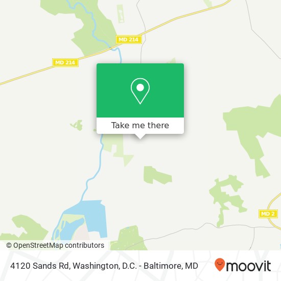 Mapa de 4120 Sands Rd, Harwood, MD 20776