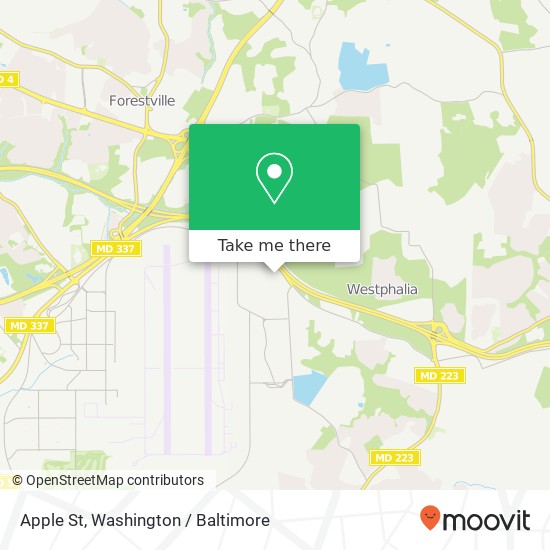 Mapa de Apple St, Andrews Air Force Base, MD 20762