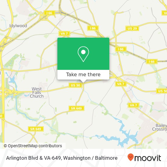 Arlington Blvd & VA-649, Falls Church, VA 22042 map