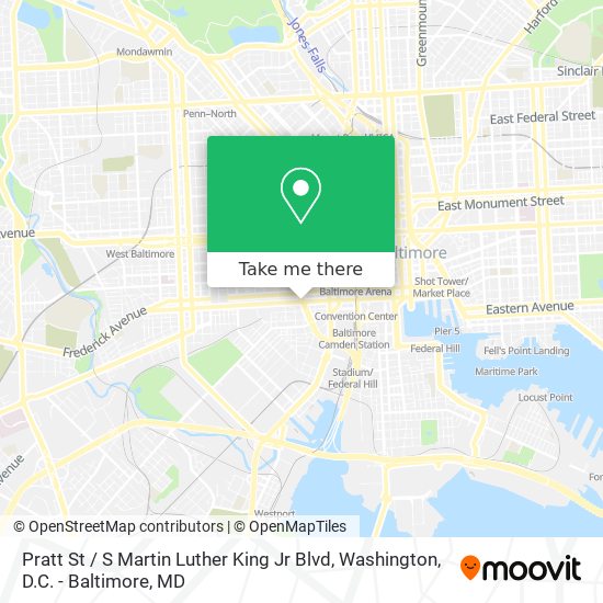 Pratt St / S Martin Luther King Jr Blvd map