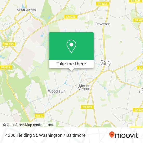 Mapa de 4200 Fielding St, Alexandria, VA 22309