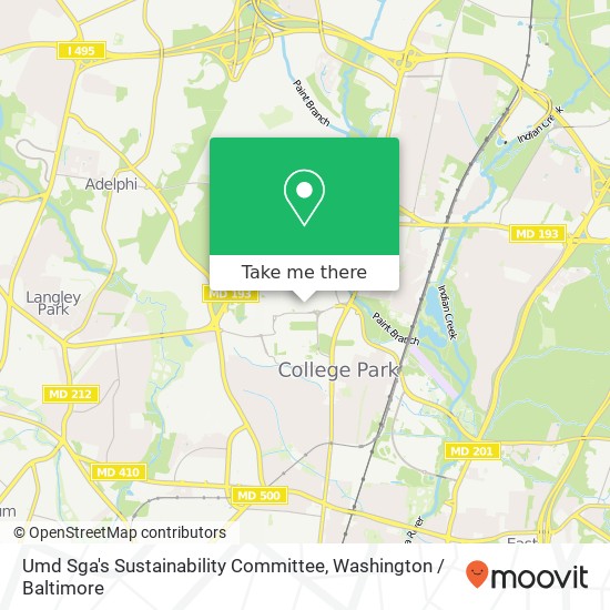 Umd Sga's Sustainability Committee, College Park, MD 20742 map