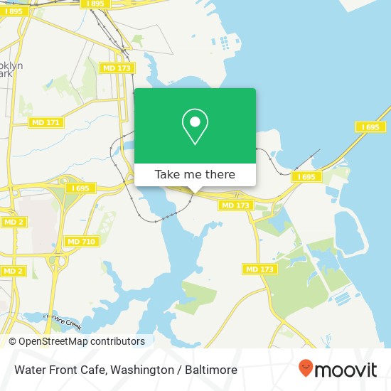 Mapa de Water Front Cafe, 2415 Hawkins Point Rd