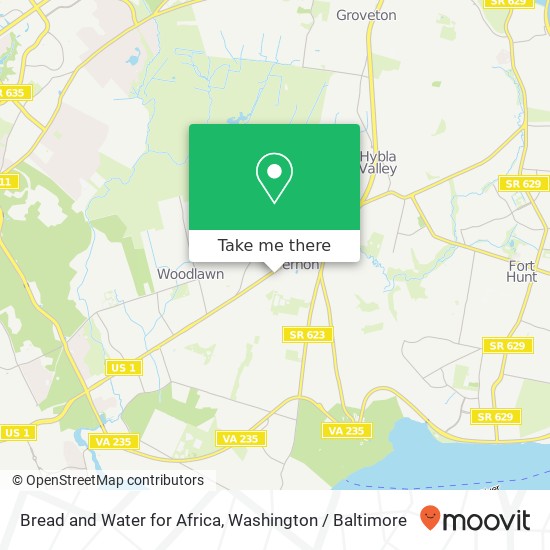 Mapa de Bread and Water for Africa, 8301 Richmond Hwy