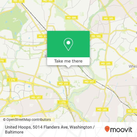 Mapa de United Hoops, 5014 Flanders Ave