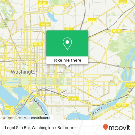 Mapa de Legal Sea Bar, 50 Massachusetts Ave NE