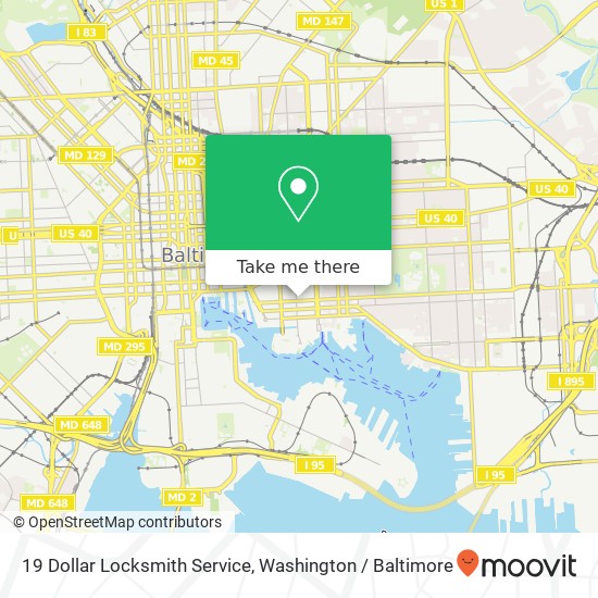 Mapa de 19 Dollar Locksmith Service, 1500 Eastern Ave