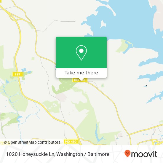 Mapa de 1020 Honeysuckle Ln, Annapolis, MD 21401