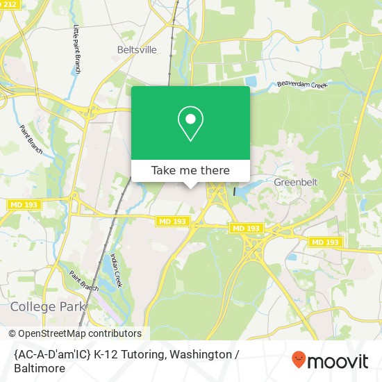{AC-A-D'am'IC} K-12 Tutoring, Springhill Ct map