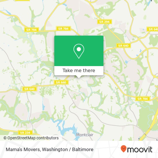 Mapa de Mama's Movers, Echo Ct