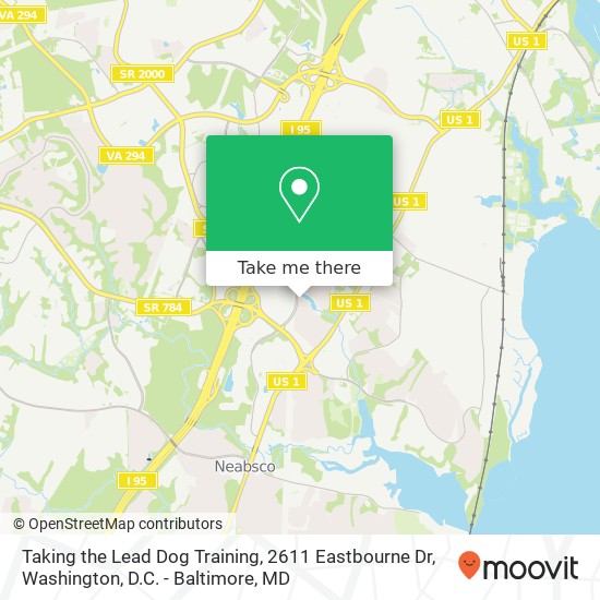 Mapa de Taking the Lead Dog Training, 2611 Eastbourne Dr