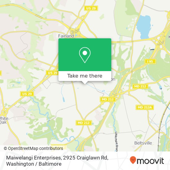 Mapa de Maiwelangi Enterprises, 2925 Craiglawn Rd