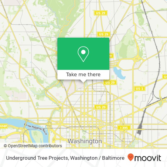 Underground Tree Projects, Belmont St NW map