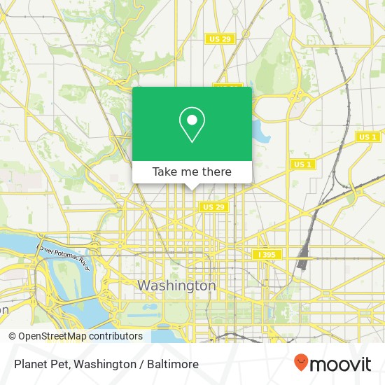 Planet Pet, 1700 14th St NW map