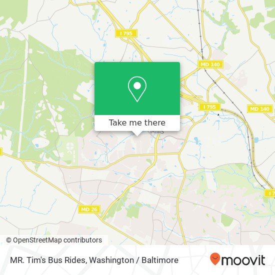 MR. Tim's Bus Rides map