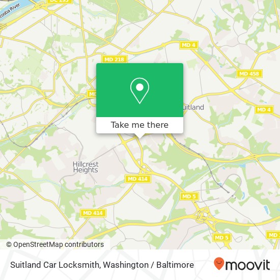 Mapa de Suitland Car Locksmith, 3666 St Barnabas Rd
