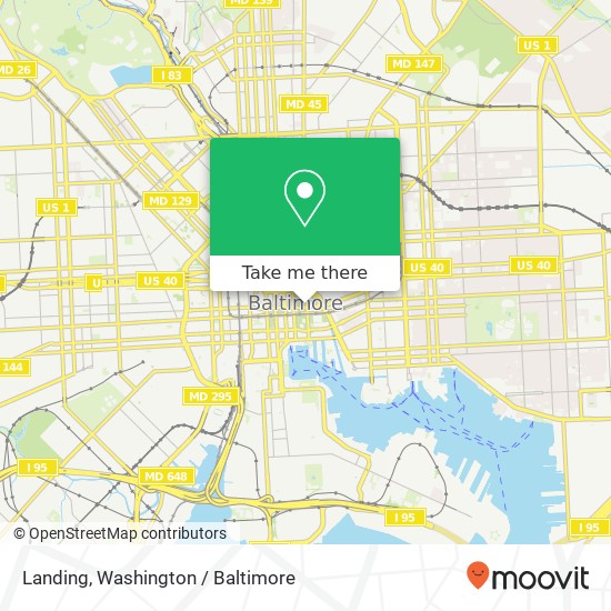 Landing, Baltimore, MD 21202 map