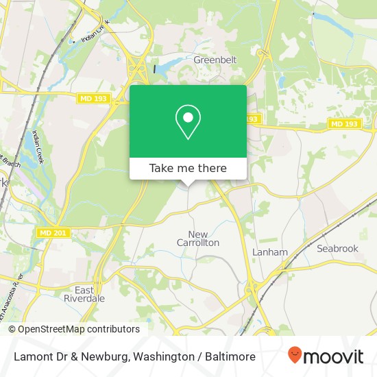 Mapa de Lamont Dr & Newburg, Lanham, MD 20706