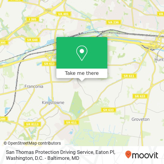 Mapa de San Thomas Protection Driving Service, Eaton Pl
