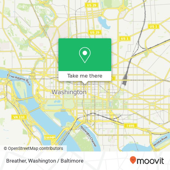 Breather, 1100 G St NW map