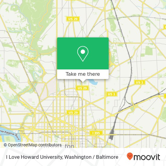 Mapa de I Love Howard University, 2400 6th St NW