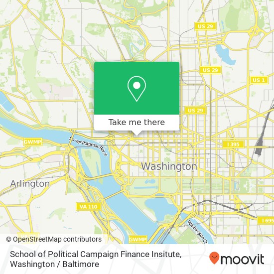 Mapa de School of Political Campaign Finance Insitute
