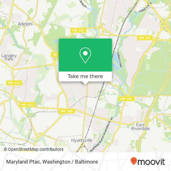 Mapa de Maryland Ptac, 7100 Baltimore Ave