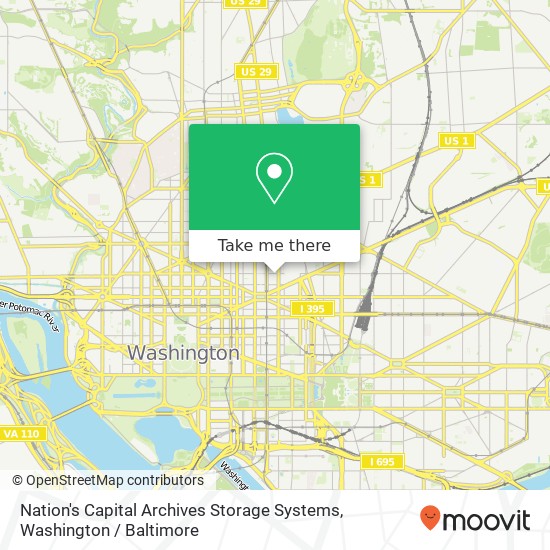 Nation's Capital Archives Storage Systems, M St NW map