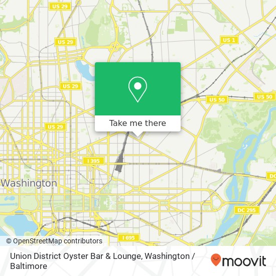 Mapa de Union District Oyster Bar & Lounge, 501 Morse St NE