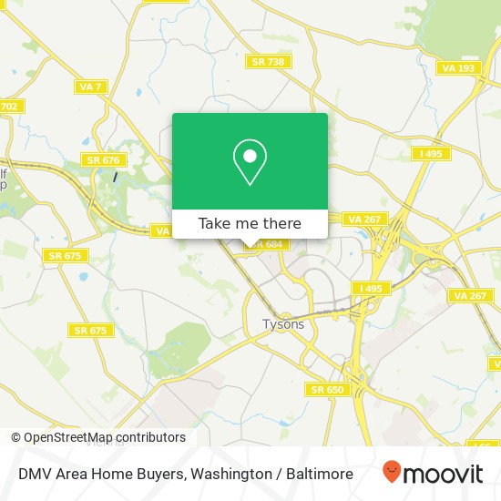 Mapa de DMV Area Home Buyers, 1544 Spring Hill Rd