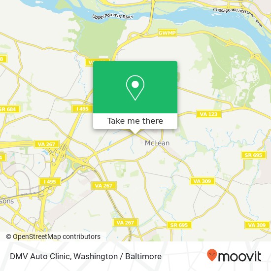 DMV Auto Clinic, Old Dominion Dr map