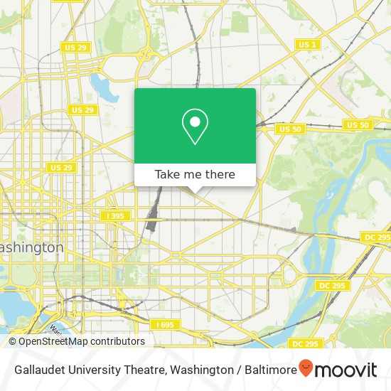 Gallaudet University Theatre, 800 Florida Ave NE map